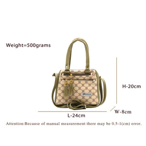 Two In One Circle Printed Double Zip Front Women Sling Bag - myStore20202019