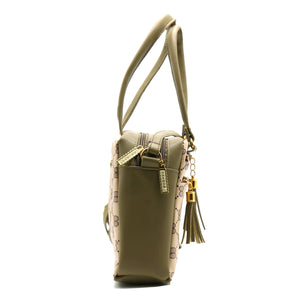 Two In One Circle Printed Double Zip Front Women Sling Bag - myStore20202019