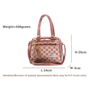 Two In One Circle Printed Double Zip Front Women Sling Bag - myStore20202019