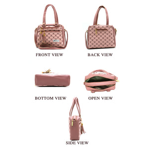 Two In One Circle Printed Double Zip Front Women Sling Bag - myStore20202019