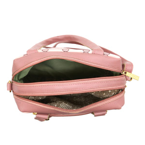 Two In One Circle Printed Double Zip Front Women Sling Bag - myStore20202019