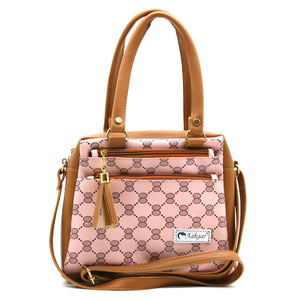 Two In One Circle Printed Double Zip Front Women Sling Bag - myStore20202019
