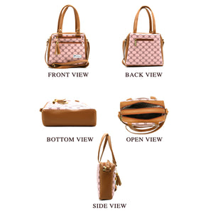 Two In One Circle Printed Double Zip Front Women Sling Bag - myStore20202019