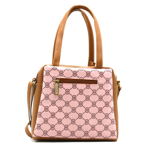 Two In One Circle Printed Double Zip Front Women Sling Bag - myStore20202019