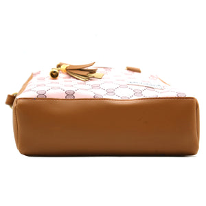 Two In One Circle Printed Double Zip Front Women Sling Bag - myStore20202019