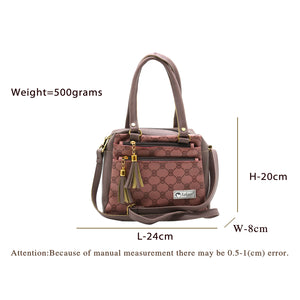 Two In One Circle Printed Double Zip Front Women Sling Bag - myStore20202019