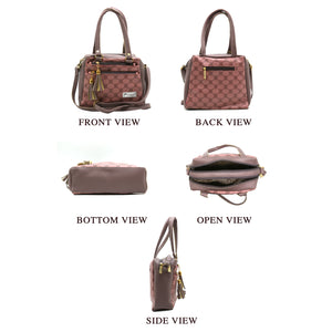 Two In One Circle Printed Double Zip Front Women Sling Bag - myStore20202019