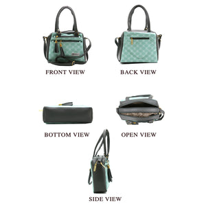 Two In One Circle Printed Double Zip Front Women Sling Bag - myStore20202019