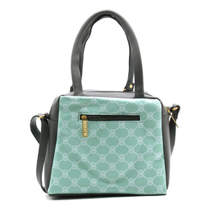 Two In One Circle Printed Double Zip Front Women Sling Bag - myStore20202019