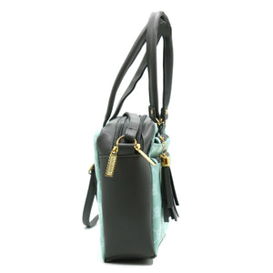 Two In One Circle Printed Double Zip Front Women Sling Bag - myStore20202019