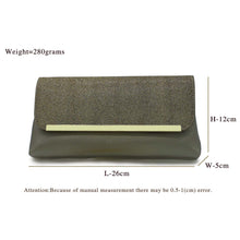 Load image into Gallery viewer, Two In One Designer Frame Flap Shimmer Clutch - myStore20202019
