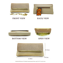 Load image into Gallery viewer, Two In One Designer Frame Flap Shimmer Clutch - myStore20202019

