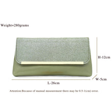 Load image into Gallery viewer, Two In One Designer Frame Flap Shimmer Clutch - myStore20202019
