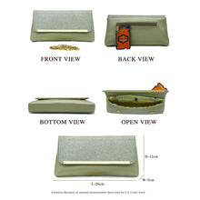 Load image into Gallery viewer, Two In One Designer Frame Flap Shimmer Clutch - myStore20202019
