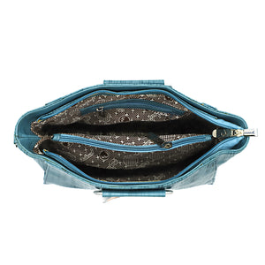 Two In One Double Silver Handle Ladies HandBag - myStore20202019