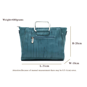 Two In One Double Silver Handle Ladies HandBag - myStore20202019