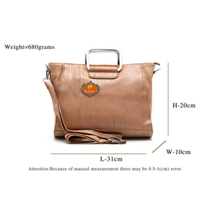 Two In One Double Silver Handle Ladies HandBag - myStore20202019