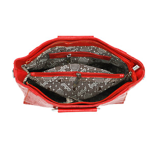 Two In One Double Silver Handle Ladies HandBag - myStore20202019