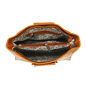 Two In One Double Silver Handle Ladies HandBag - myStore20202019