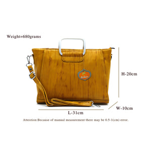 Two In One Double Silver Handle Ladies HandBag - myStore20202019