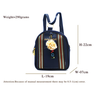 Two In One Double Stripe Double Zip Girls BackPack - myStore20202019