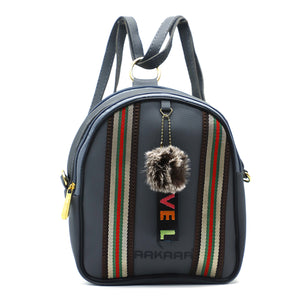 Two In One Double Stripe Double Zip Girls BackPack - myStore20202019