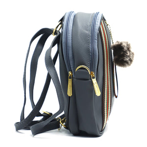 Two In One Double Stripe Double Zip Girls BackPack - myStore20202019