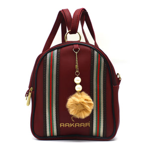 Two In One Double Stripe Double Zip Girls BackPack - myStore20202019