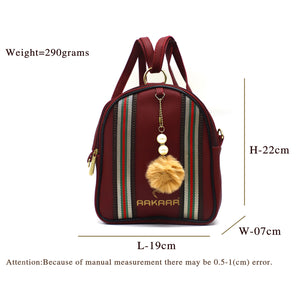 Two In One Double Stripe Double Zip Girls BackPack - myStore20202019