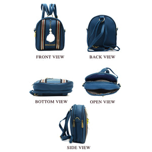 Two In One Double Stripe Double Zip Girls BackPack - myStore20202019
