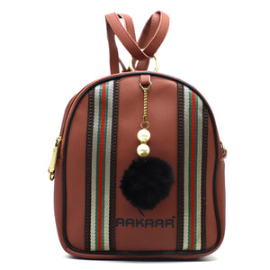 Two In One Double Stripe Double Zip Girls BackPack - myStore20202019