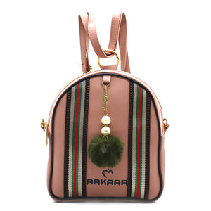 Two In One Double Stripe Double Zip Girls BackPack - myStore20202019