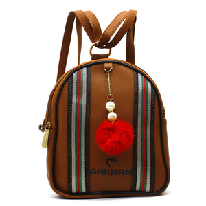 Two In One Double Stripe Double Zip Girls BackPack - myStore20202019