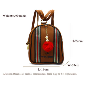 Two In One Double Stripe Double Zip Girls BackPack - myStore20202019