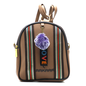 Two In One Double Stripe Double Zip Girls BackPack - myStore20202019