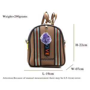 Two In One Double Stripe Double Zip Girls BackPack - myStore20202019
