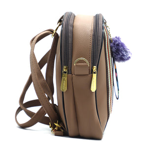 Two In One Double Stripe Double Zip Girls BackPack - myStore20202019