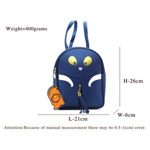 Two In One Double Zip Cartoon Print Girls BackPack - myStore20202019