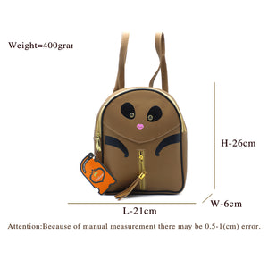 Two In One Double Zip Cartoon Print Girls BackPack - myStore20202019