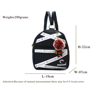 Two In One Double Zip Printed Girls BackPack - myStore20202019
