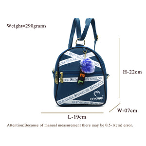 Two In One Double Zip Printed Girls BackPack - myStore20202019