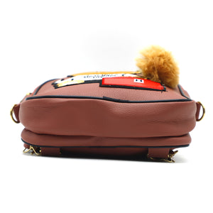 Two In One Double Zip Teddy Bear Print Girls BackPack - myStore20202019