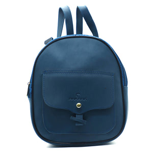Two In One Flap Pocket Double Zip Plain Girls BackPack - myStore20202019