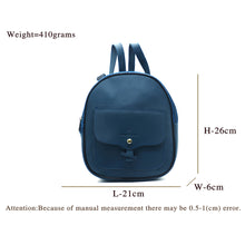 Load image into Gallery viewer, Two In One Flap Pocket Double Zip Plain Girls BackPack - myStore20202019

