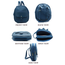 Load image into Gallery viewer, Two In One Flap Pocket Double Zip Plain Girls BackPack - myStore20202019
