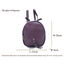 Load image into Gallery viewer, Two In One Flap Pocket Double Zip Plain Girls BackPack - myStore20202019
