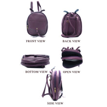 Load image into Gallery viewer, Two In One Flap Pocket Double Zip Plain Girls BackPack - myStore20202019
