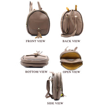 Load image into Gallery viewer, Two In One Flap Pocket Double Zip Plain Girls BackPack - myStore20202019
