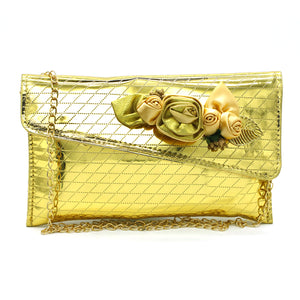 Two In One Flower Fitting Shine Ladies Clutch - myStore20202019