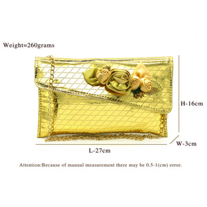Two In One Flower Fitting Shine Ladies Clutch - myStore20202019